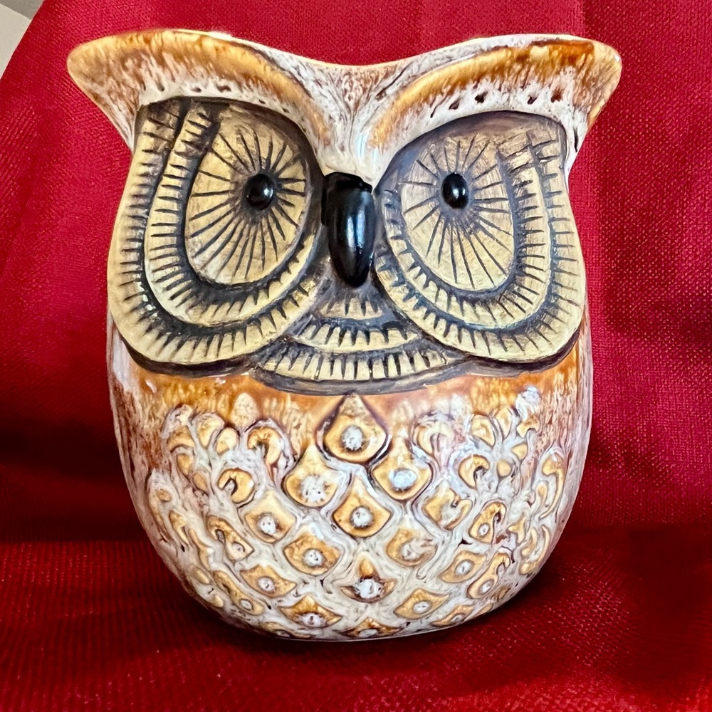 Owl Lamp Nightlight Ceramic Electric Tested Works 5.5” tall